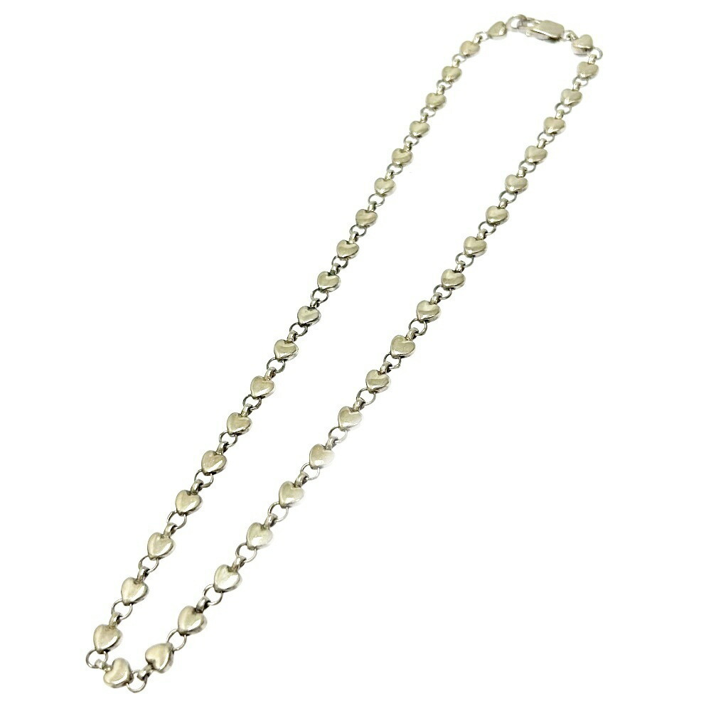 TIFFANY Co Silver Puff Heart Necklace